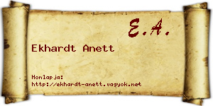 Ekhardt Anett névjegykártya