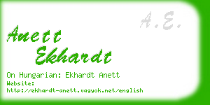 anett ekhardt business card